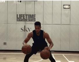 NBA十大奇葩训练：库里蒙眼演绎极致技巧詹姆斯抬轮胎展现怪力(图7)