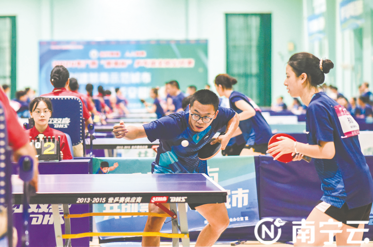 2024年“李宁·红双喜杯”中国乒协会员联赛分站赛（南宁站）广西“禁毒杯”乒乓球全民公开赛开赛(图1)