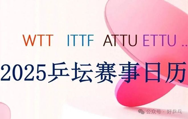 收藏！2025年WTT赛事日历出炉：4站大满贯+6站冠军赛(图1)
