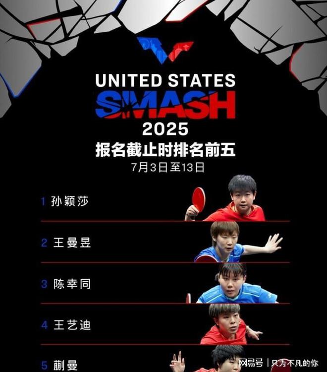 威廉希尔WilliamHill12点官宣！孙颖莎、王楚钦、张本智和领衔！美国大满贯名单公布(图2)