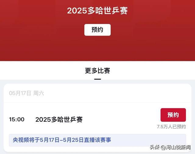 央视直播乒乓多哈世乒赛时间公布！附国乒赛程对阵表！CCTV5直播(图2)
