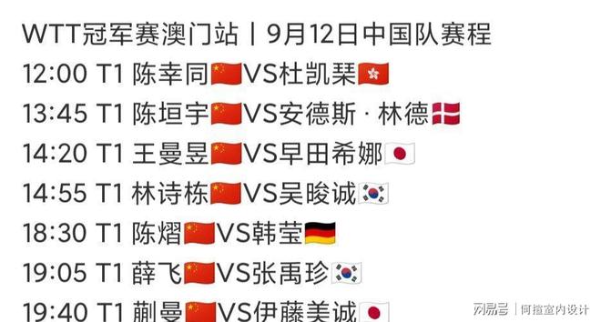 中央5台直播乒乓球时间表：国乒8场外战错时播出(图3)